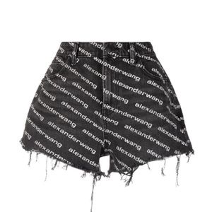 Alexander Wang Logo Denim Shorts